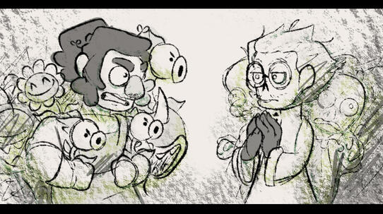 Complicated* Halfbody Sketch, 2+ characters. 30.00$.